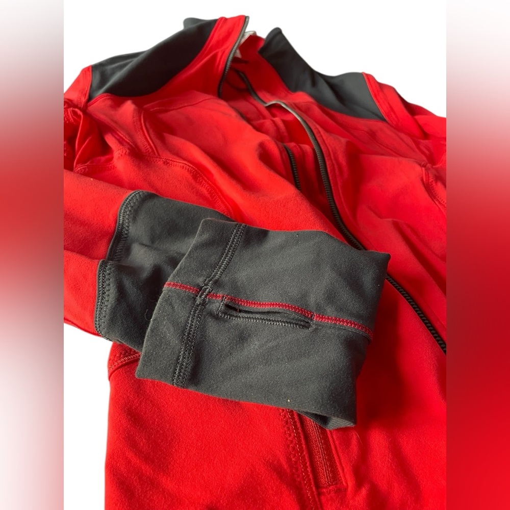 Lululemon Women's Red and Black Jacket - Picture 2 of 10